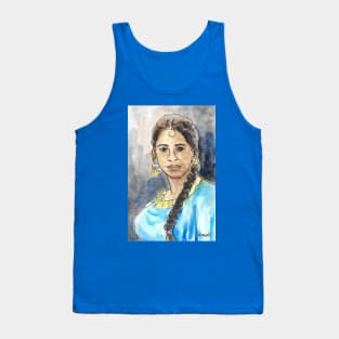 Punjabi beauty in blue Tank Top